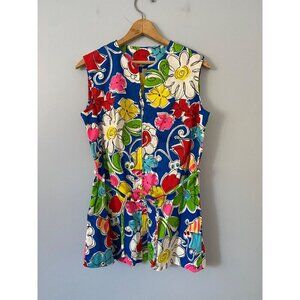 Vintage Lane Bryant Tall Shop Sleeveless Tunic Top, Bright, Colorful Floral